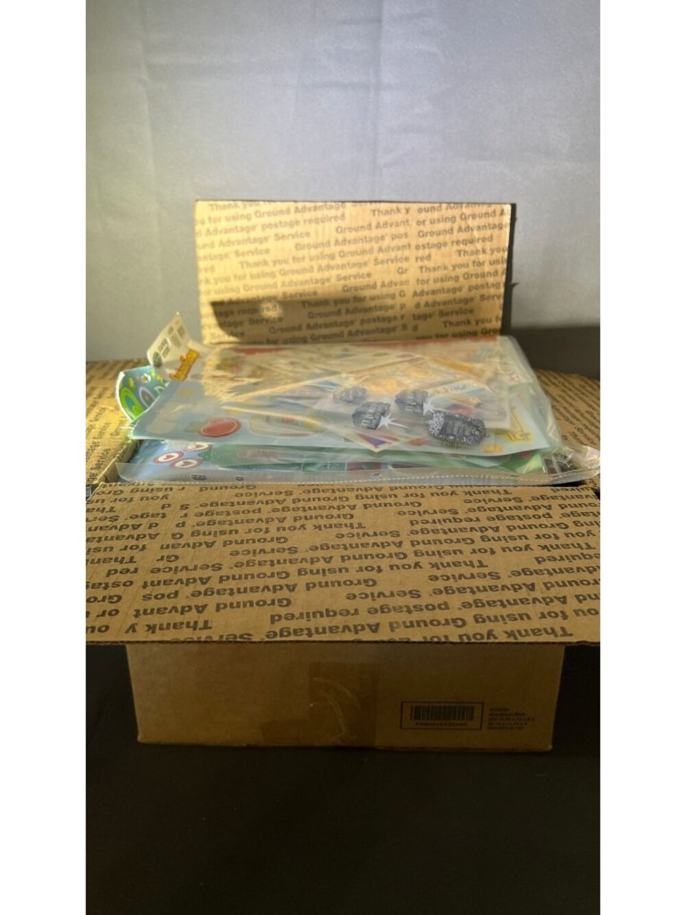 Mixed Craft Supplies Box With Stickers Stencils & DIY Kit